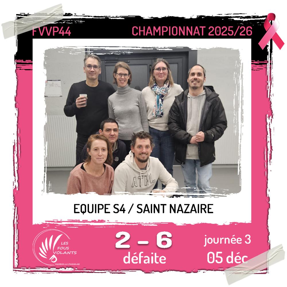 Rencontre J3 de la S4 : Vigneux contre Saint Nazaire (défaite)